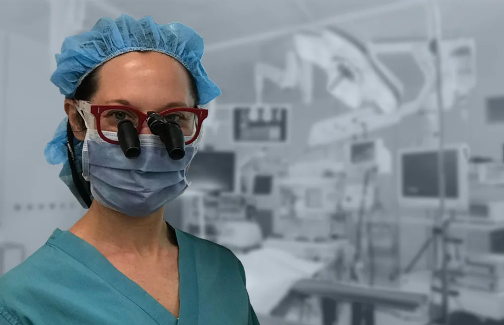 Eve Hoffman, MD, in the operating room